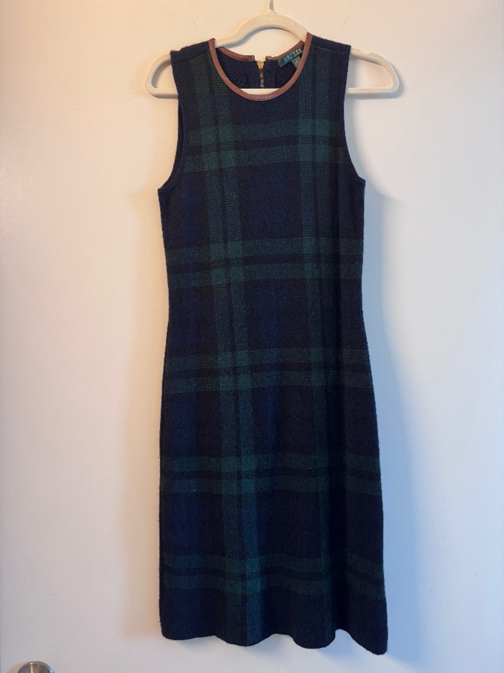Lauren Ralph Lauren Wool Plaid Knit Dress